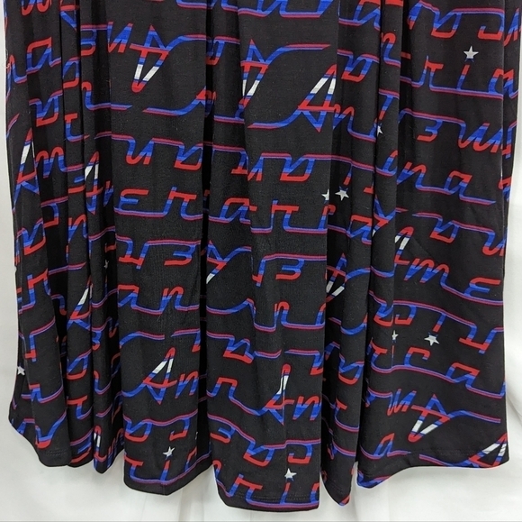 LuLaRoe Americana A-Line Skirt Sz L - Picture 7 of 9